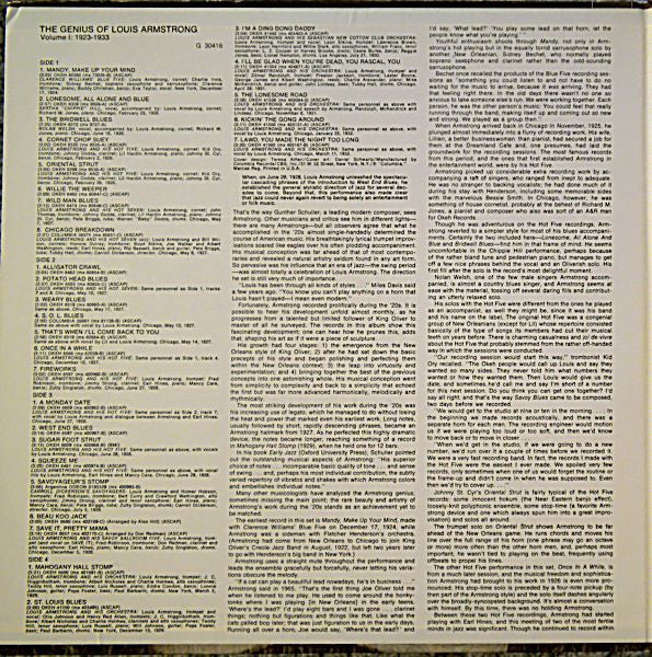 The Genius Of Louis Armstrong Volume 1: 1923-1933 - secondary