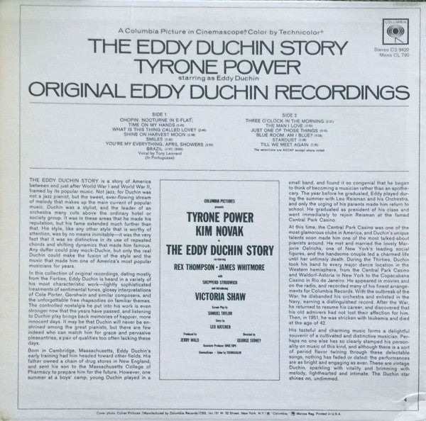 Eddy Duchin - The Eddy Duchin Story - Original Eddy Duchin Recordings