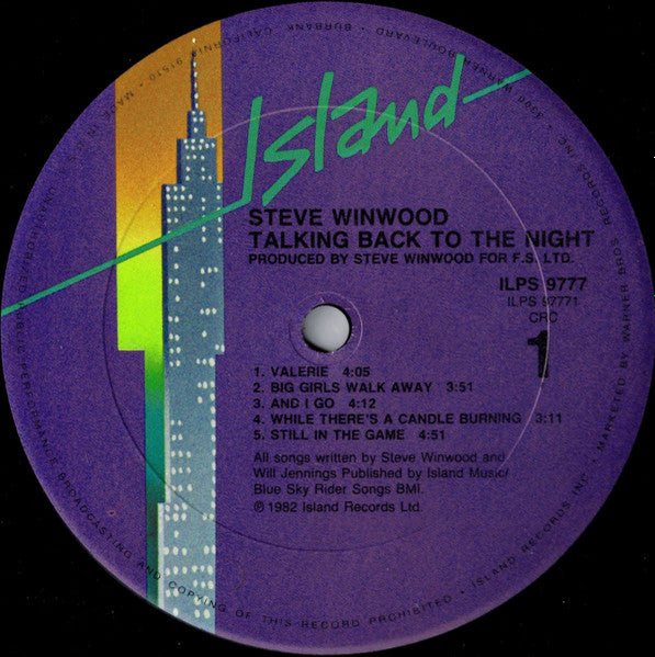 Talking Back To The Night - secondary