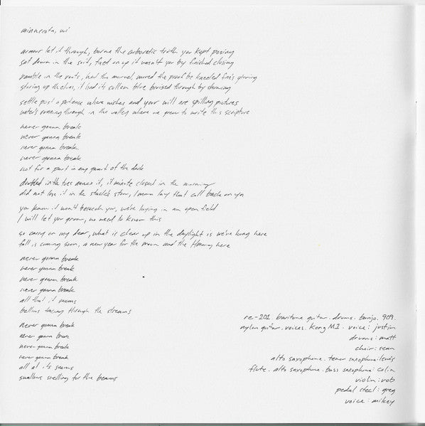 Bon Iver, Bon Iver - secondary