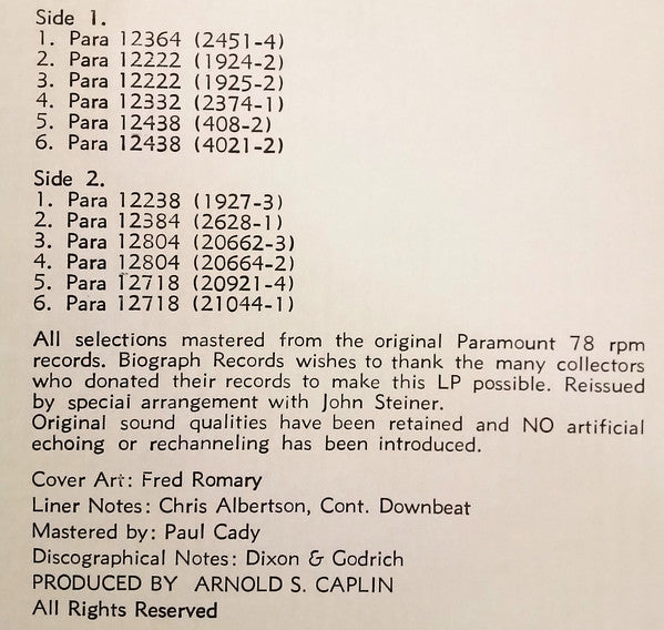 Oh My Babe Blues (1924-1928) Volume 2 - secondary