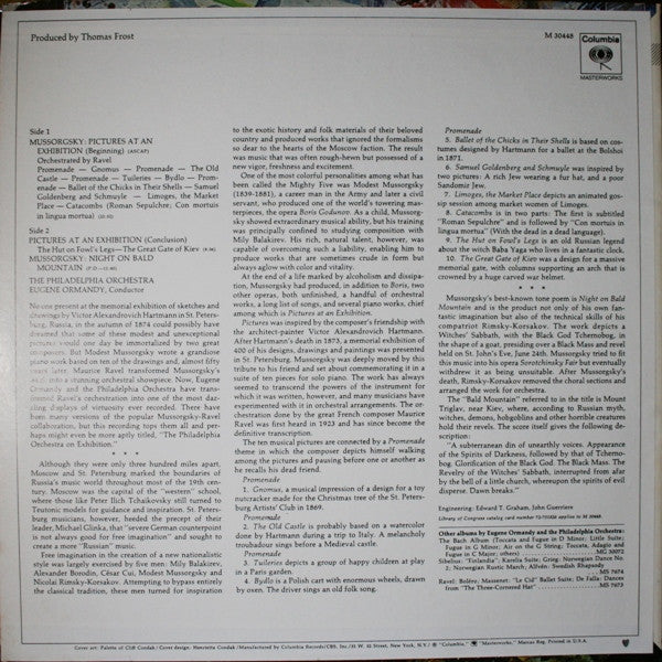 Modest Mussorgsky, Eugene Ormandy, The Philadelphia Orchestra - Pictures At An Exhibition - Night On Bald Mountain