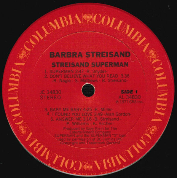 Streisand Superman - secondary