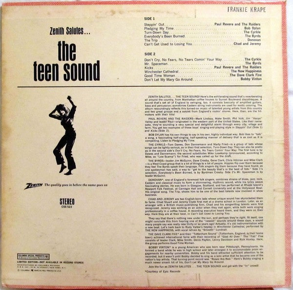 Zenith Salutes... The Teen Sound! - secondary