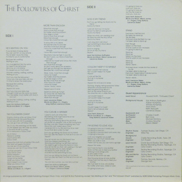 The Followers Of Christ - secondary