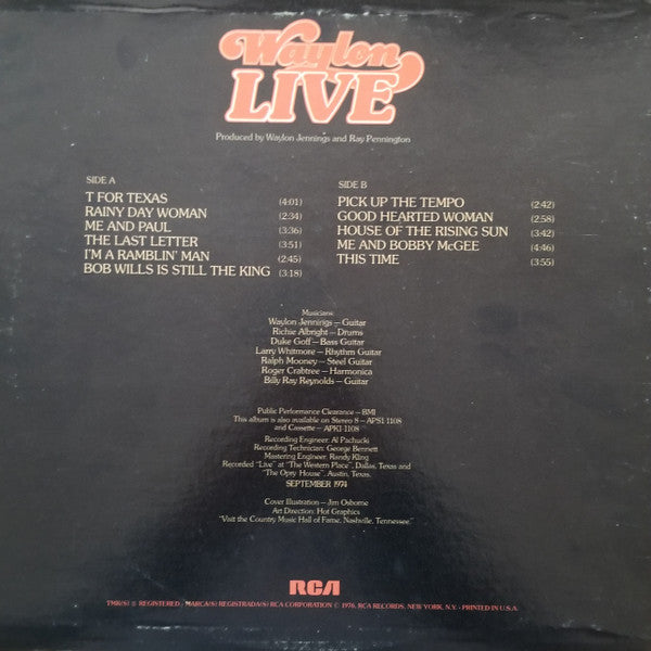 Waylon Live - secondary