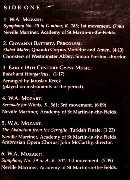 Sir Neville Marriner, The Academy Of St. Martin-in-the-Fields - Amadeus (Original Soundtrack Recording)