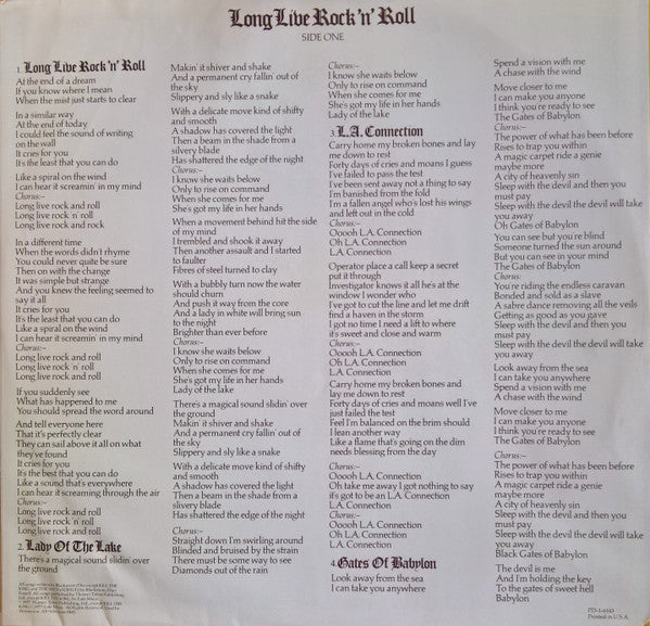 Long Live Rock 'N' Roll - secondary