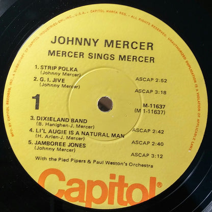 Johnny Mercer - Mercer Sings Mercer