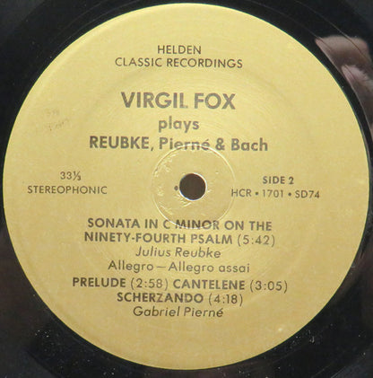 Virgil Fox - Virgil Fox Plays Reubke, Pierne And Bach