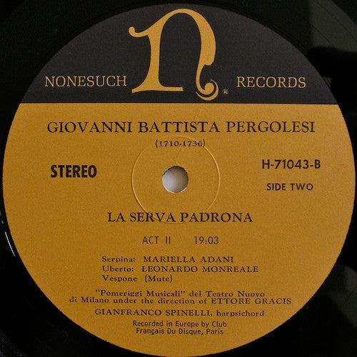 Giovanni Battista Pergolesi - La Serva Padrona