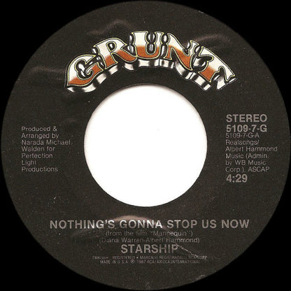 Nothing's Gonna Stop Us Now  - secondary