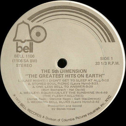 The Fifth Dimension - The Greatest Hits On Earth