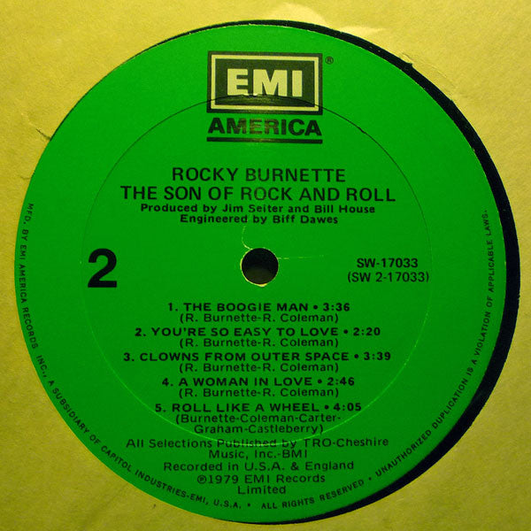 Rocky Burnette - The Son Of Rock And Roll