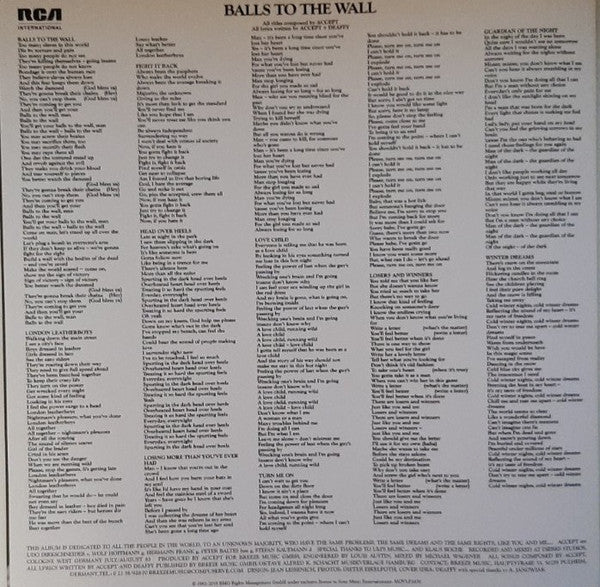 Balls To The Wall - secondary