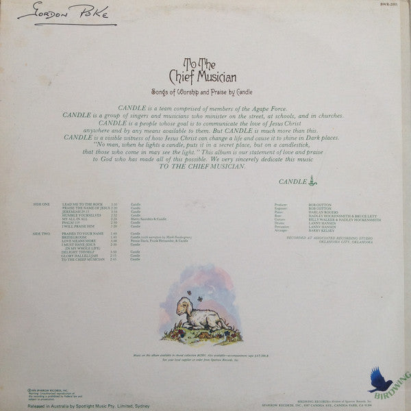 Candle - To The Chief Musician - Songs Of Worship And Praise By Candle