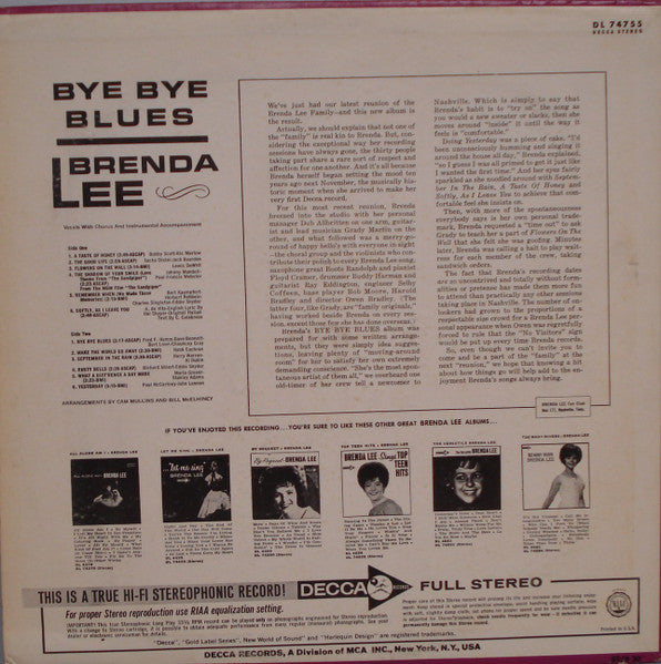 Bye Bye Blues - secondary