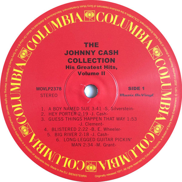 The Johnny Cash Collection (His Greatest Hits, Volume II) - secondary