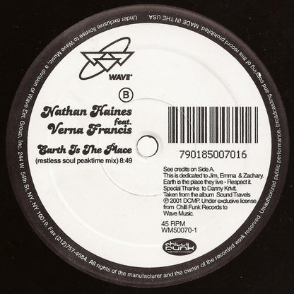 12" Single: Nathan Haines, Verna Francis - Earth Is The Place