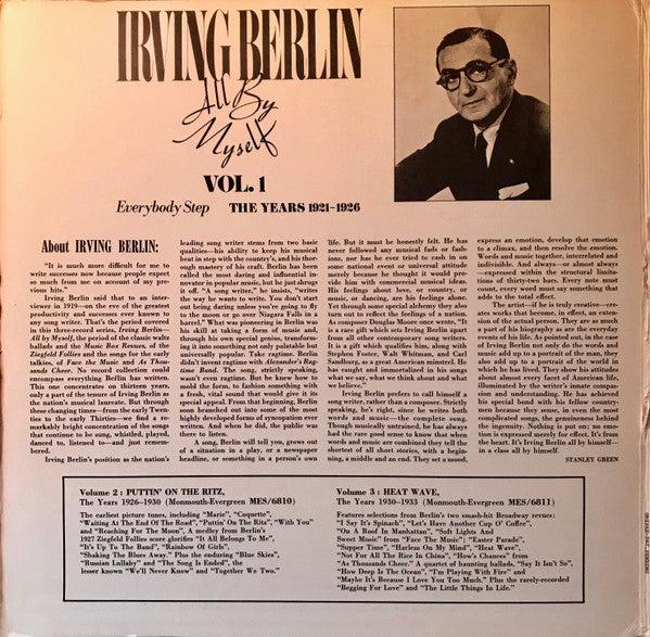 Irving Berlin - All By Myself: Vol. 1