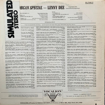 Lenny Dee - Organ Special (Organ Solos With Instrumental Accompaniment)
