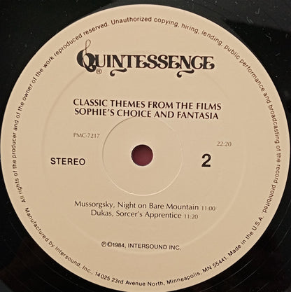 The Czech Philharmonic Orchestra - Classic Themes From The Films Sophie's Choice And Fantasia