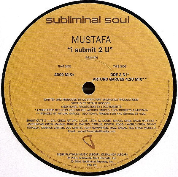 12": Mustafa - I Submit 2 U