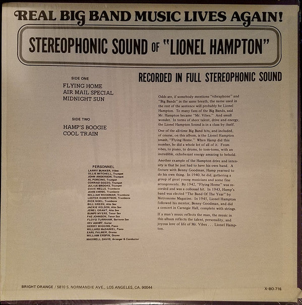 Various - Stereophonic Sound Of "Lionel Hampton"