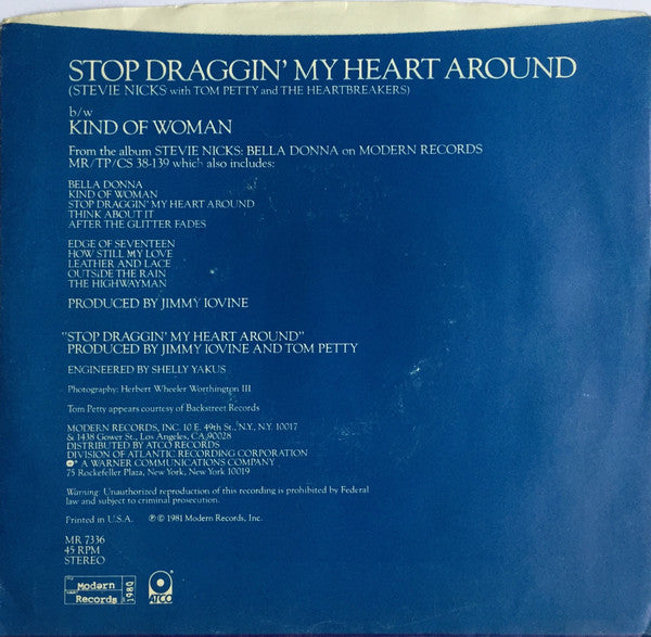 Stop Draggin' My Heart Around - secondary