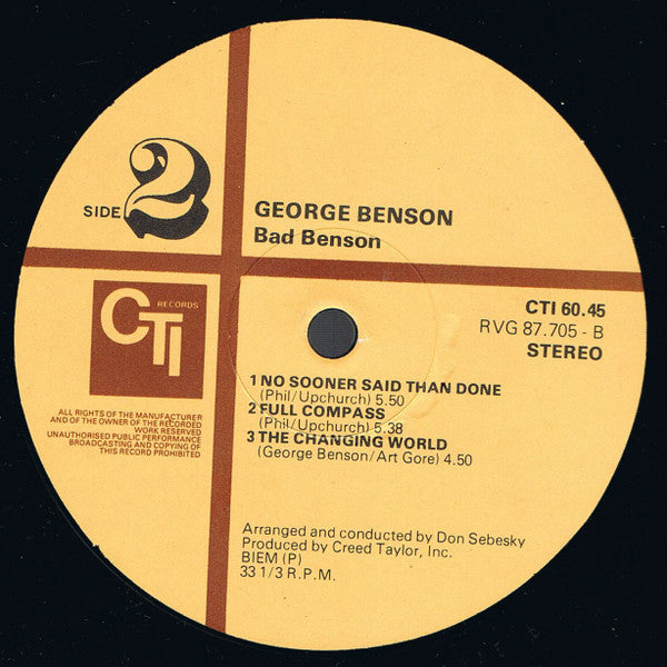 Bad Benson - secondary