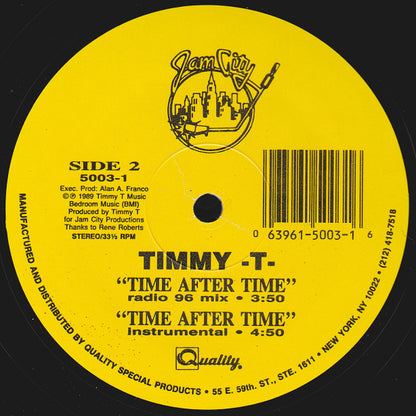 12" Single: Timmy T - Time After Time