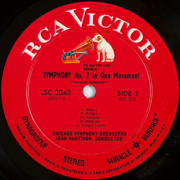 Jean Martinon, Peter Mennin, The Chicago Symphony Orchestra - First Recordings - Symphony No. 4 "Altitudes" / Symphony No. 7 "Variation-Symphony"