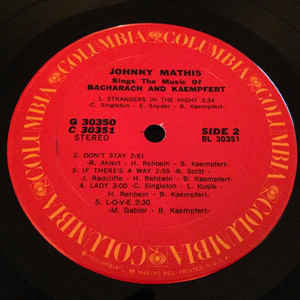 Johnny Mathis Sings The Music Of Bacharach & Kaempfert - secondary