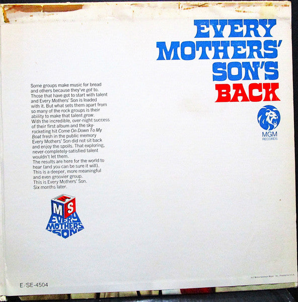 Every Mothers' Son's Back - secondary
