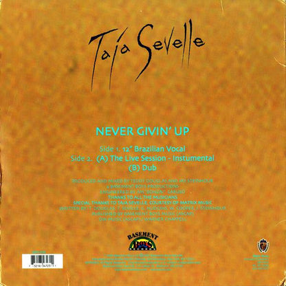 12" Single: Taja Sevelle - Never Givin' Up