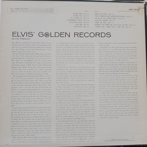 Elvis' Golden Records - secondary