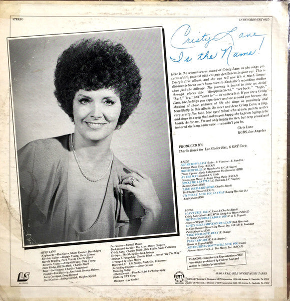 Cristy Lane Is The Name - secondary