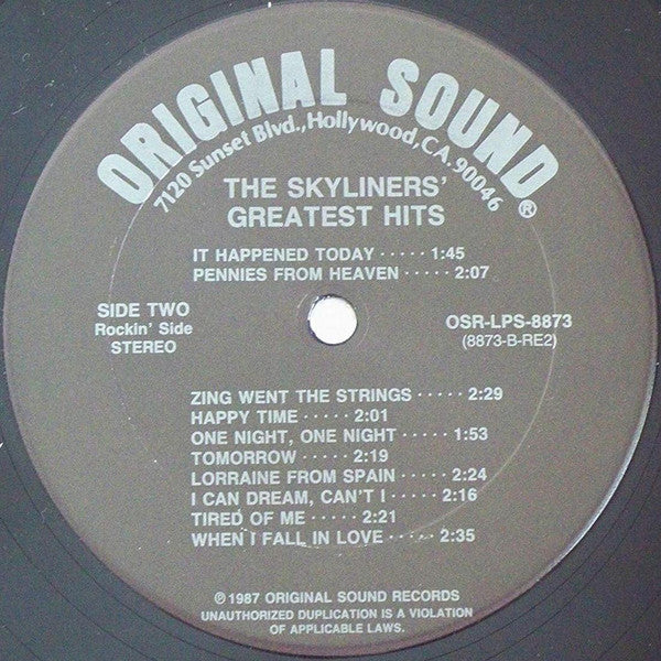 Skyliners' Greatest Hits - secondary