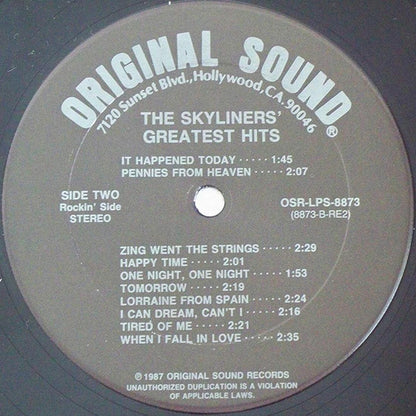 Skyliners' Greatest Hits - secondary