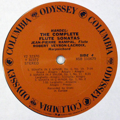 Jean-Pierre Rampal, Georg Friedrich Händel, Robert Veyron-Lacroix - Handel: The Complete Flute Sonatas