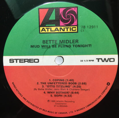 Bette Midler - Mud Will Be Flung Tonight!