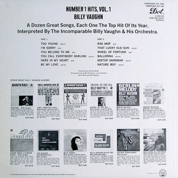 Number 1 Hits, Vol. 1 - secondary