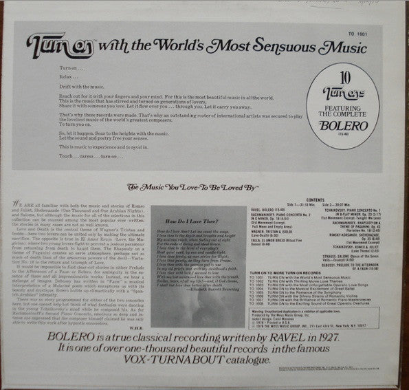 Various - Turn On With The World's Most Sensuous Music