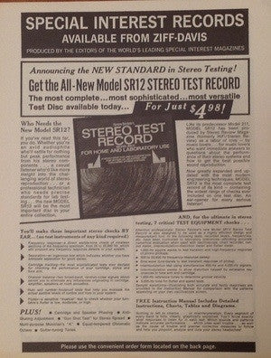 No Artist - Stereo Review's Stereo Test Record (Model SR 12)