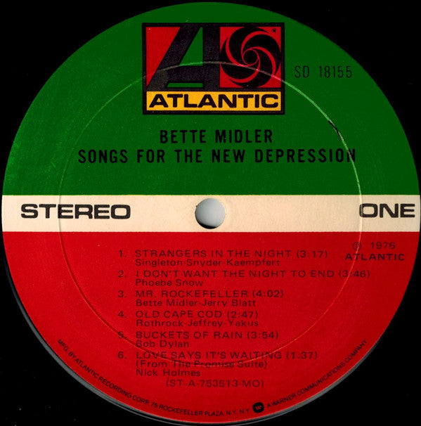 Bette Midler - Songs For The New Depression