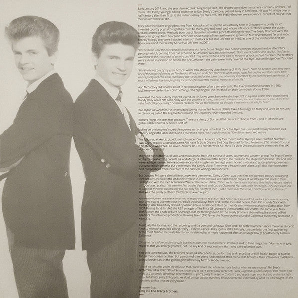 The Very Best Of The Everly Brothers - secondary