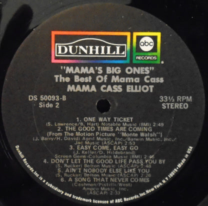 Cass Elliot - Mama's Big Ones: Her Greatest Hits