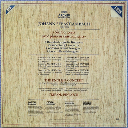 Johann Sebastian Bach, The English Concert, Trevor Pinnock - 6 Brandenburgische Konzerte