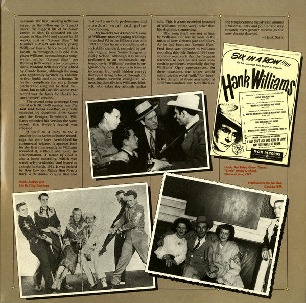 I'm So Lonesome I Could Cry: March 1949 - August 1949 - secondary