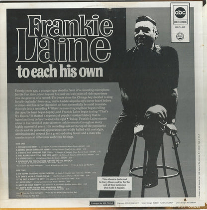 Frankie Laine - To Each His Own